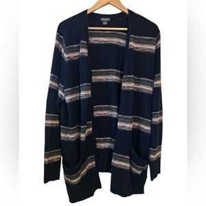 Eddie Bauer Soft Girl Striped Spring Cardigan Women’s 2XL 100% Cotton